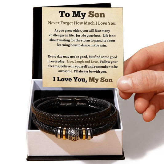 To My Son Love You Forever Bracelet