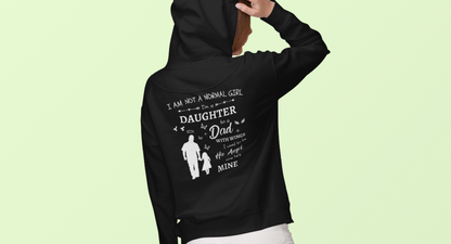 I Am Not A Normal Girl 3 Dad Angel G185 Pullover Hoodie Black