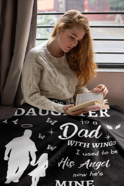 I Am Not A Normal Girl 3 Dad Angel Cozy Plush Fleece Blankets