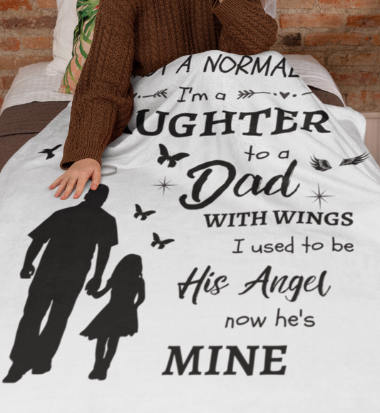 I Am Not A Normal Girl 3 Dad Angel VPL Cozy Plush Fleece Blanket - 60x80