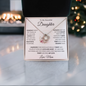 To My Beautiful Daughter Always Keep Me In Your Heart LK Necklace