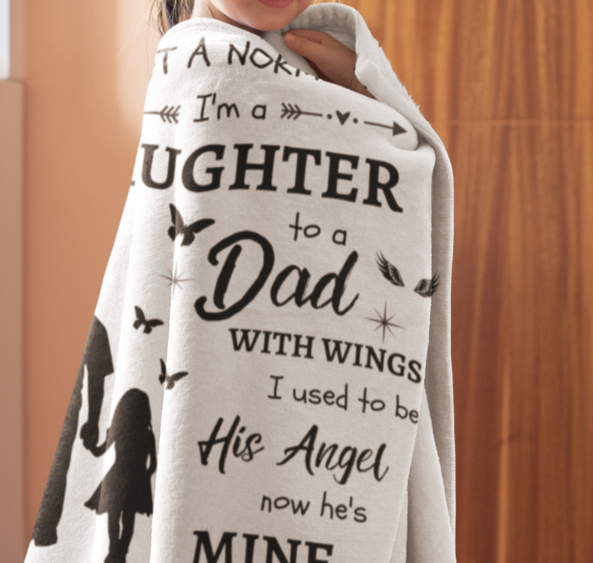 I Am Not A Normal Girl 3 Dad Angel VPL Cozy Plush Fleece Blanket - 60x80