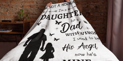 I Am Not A Normal Girl 3 Dad Angel VPL Cozy Plush Fleece Blanket - 60x80