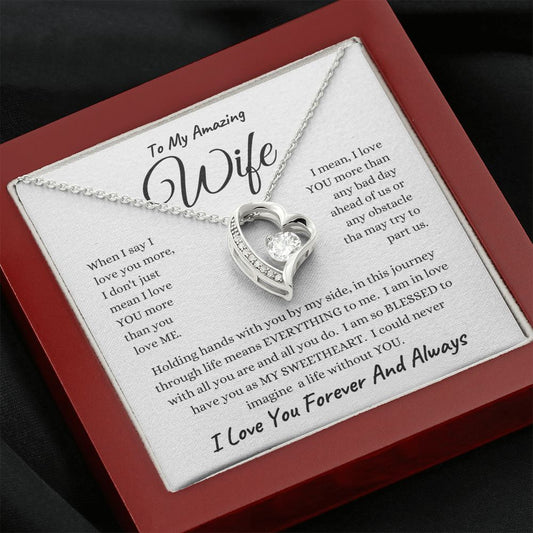 To My Amazing Wife Forever Love Necklace
