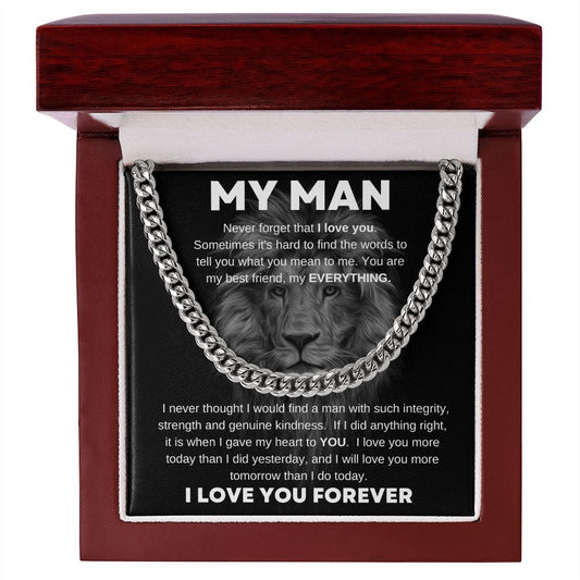 My Man My Everything Cuban Link Chain