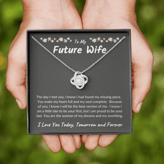 To My Future Wife Love Knot Necklace