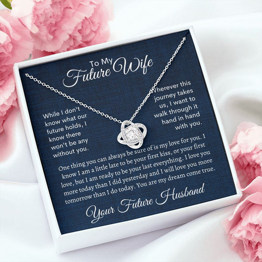 To My Future Wife, Journey Together Love Knot Necklace