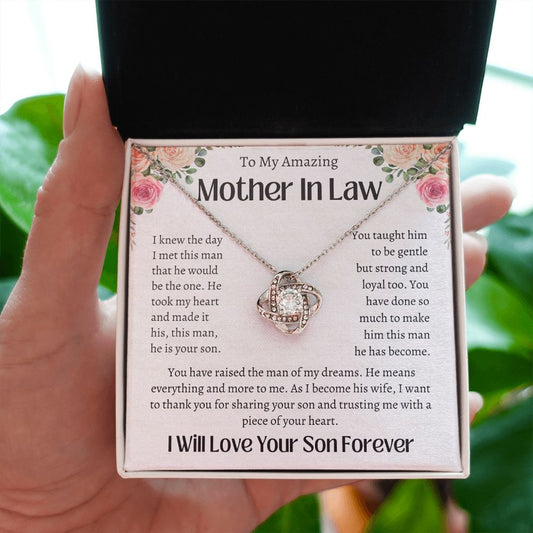 To My Amazing Mother In Law To Be Love Knot Necklace