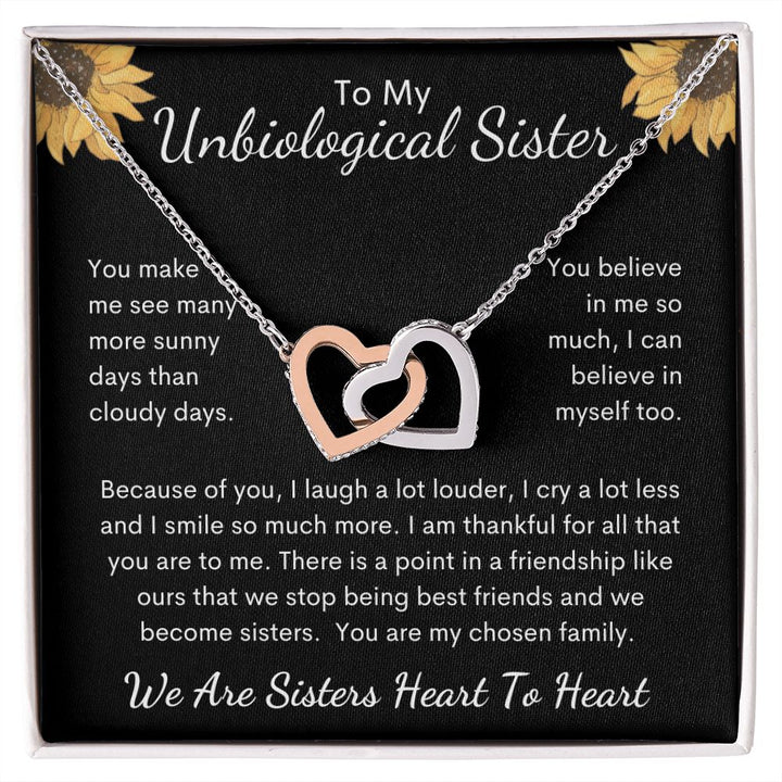 To my Unbiological Sister - Heart Necklace – Godfullness
