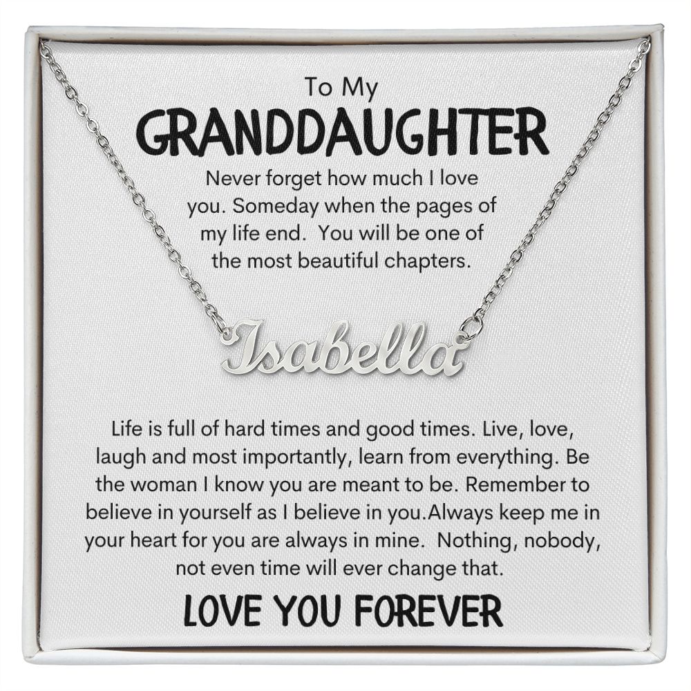 To My Granddaughter Personalized Name Necklace