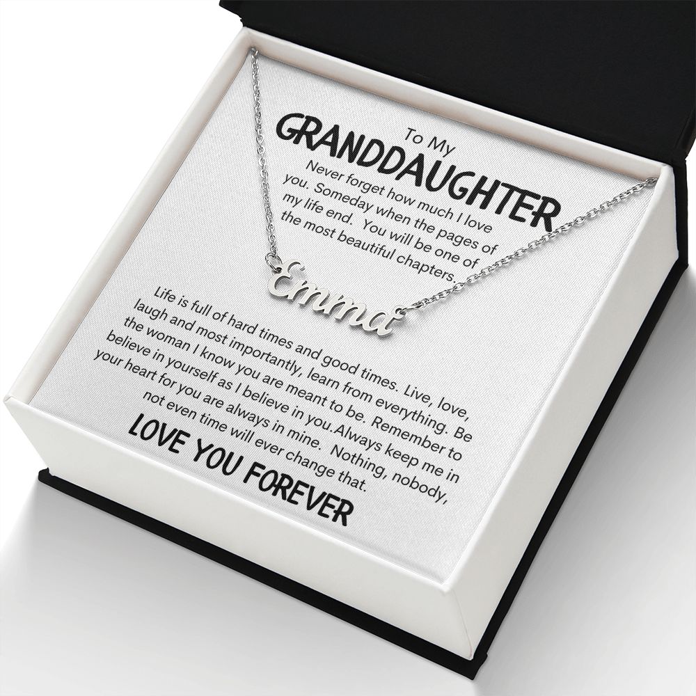 To My Granddaughter Personalized Name Necklace
