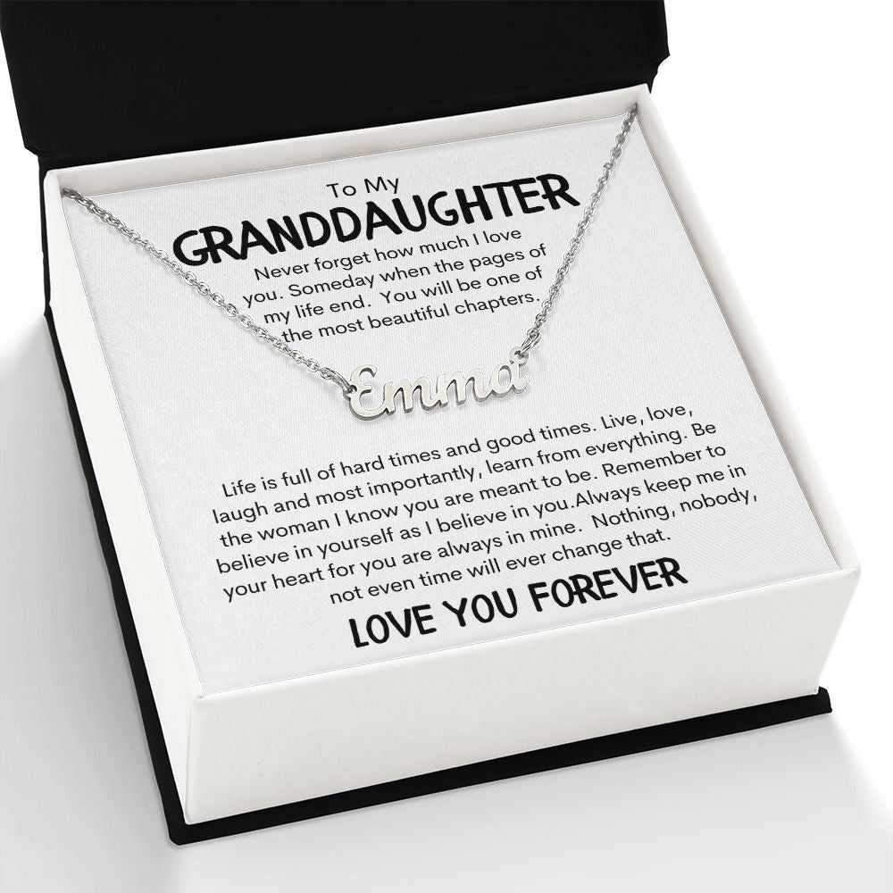 To My Granddaughter Personalized Name Necklace