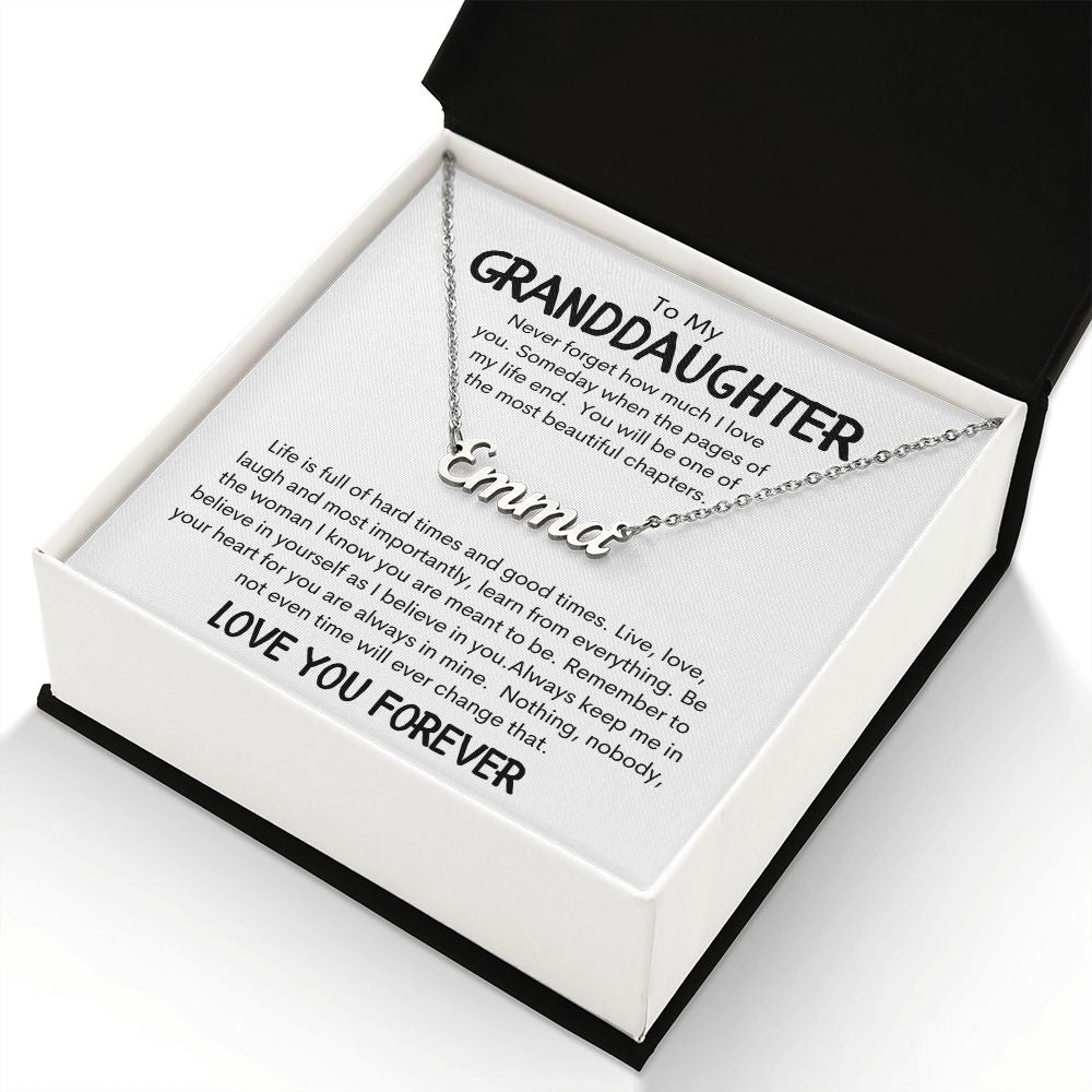 To My Granddaughter Personalized Name Necklace