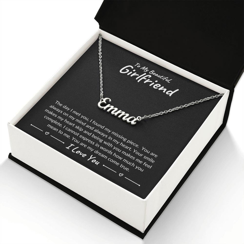 My Beautiful Girlfriend Personalized Name Necklace