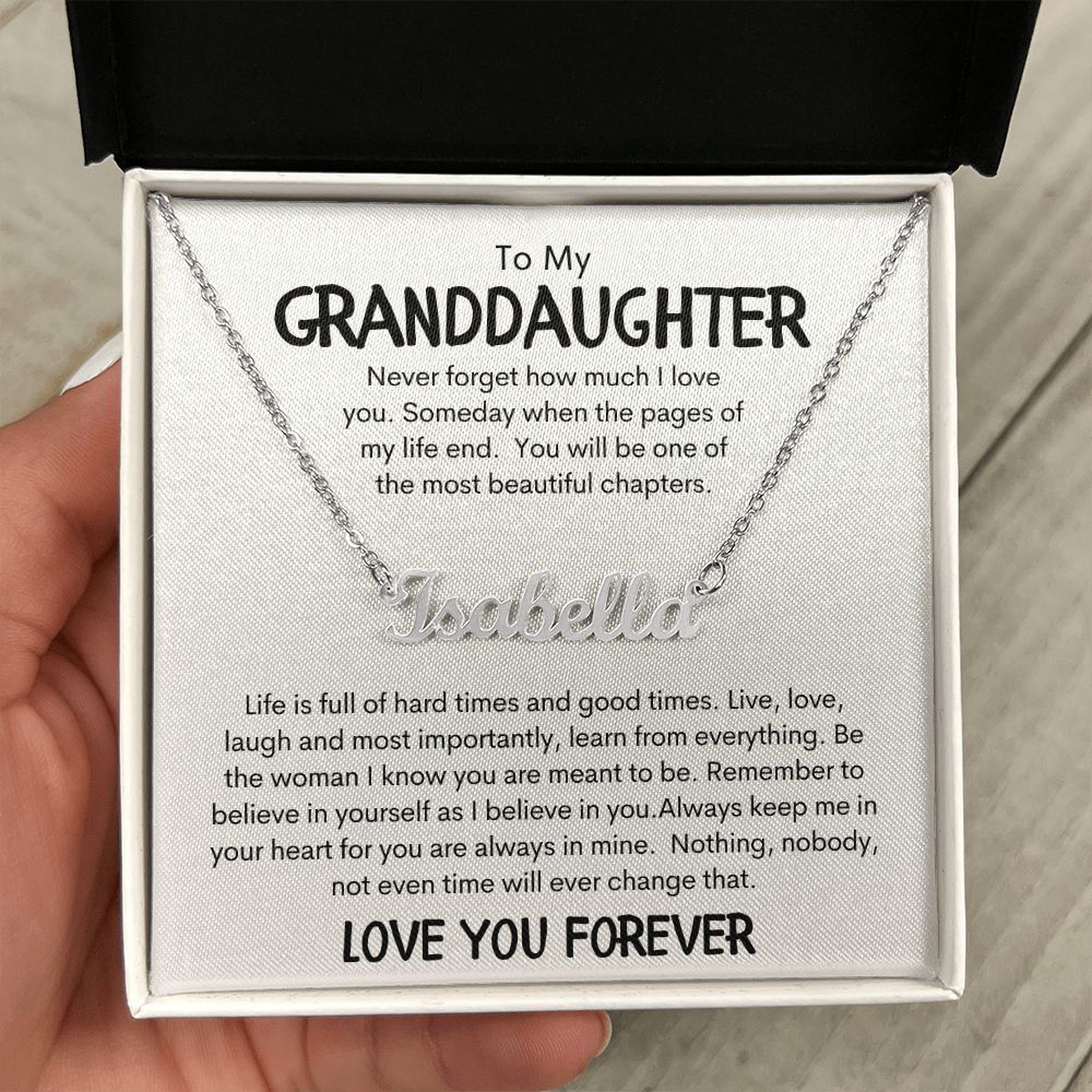 To My Granddaughter Personalized Name Necklace