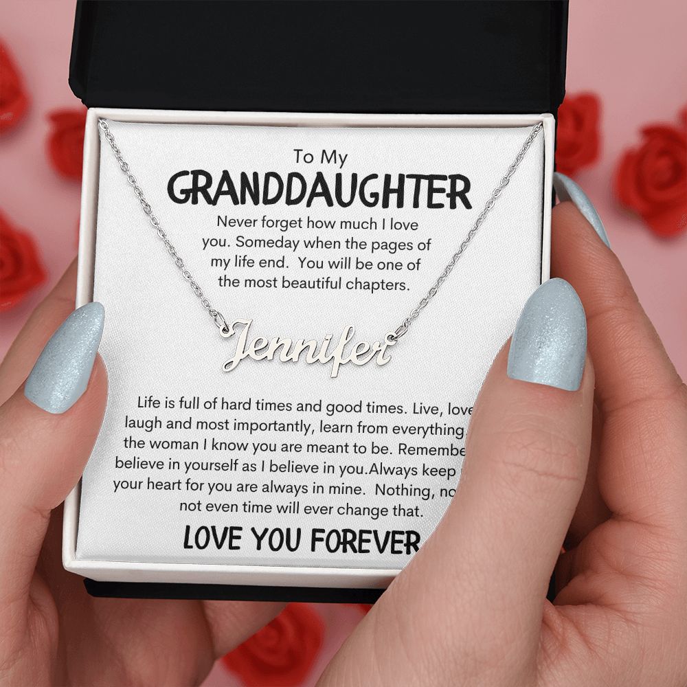 To My Granddaughter Personalized Name Necklace