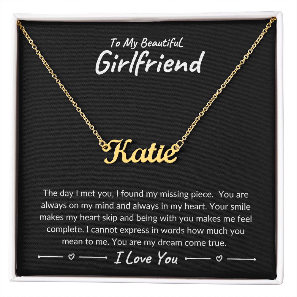 My Beautiful Girlfriend Personalized Name Necklace