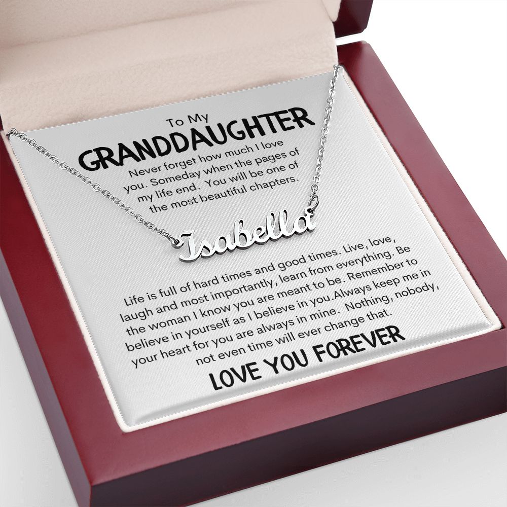 To My Granddaughter Personalized Name Necklace