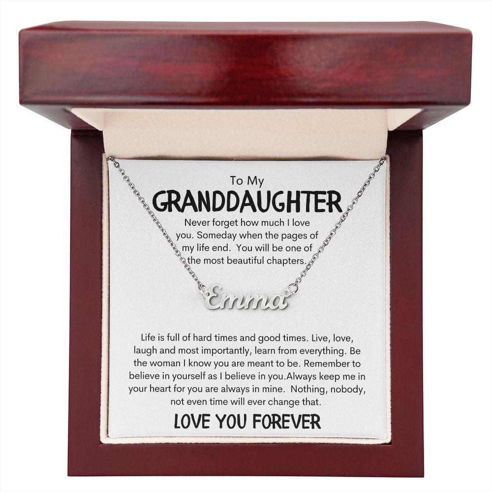 To My Granddaughter Personalized Name Necklace