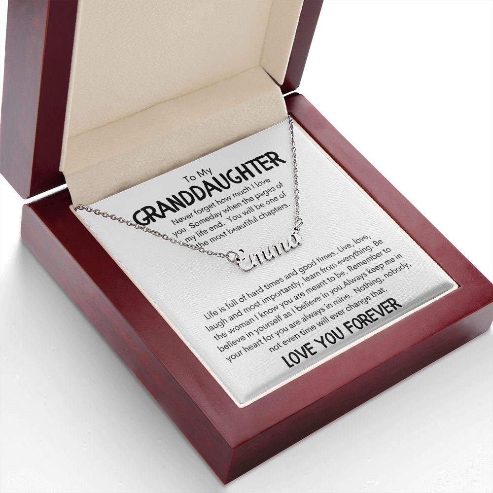 To My Granddaughter Personalized Name Necklace