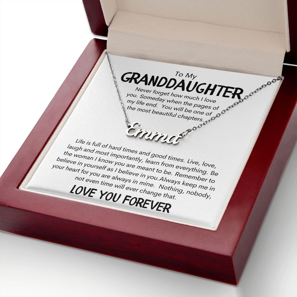 To My Granddaughter Personalized Name Necklace