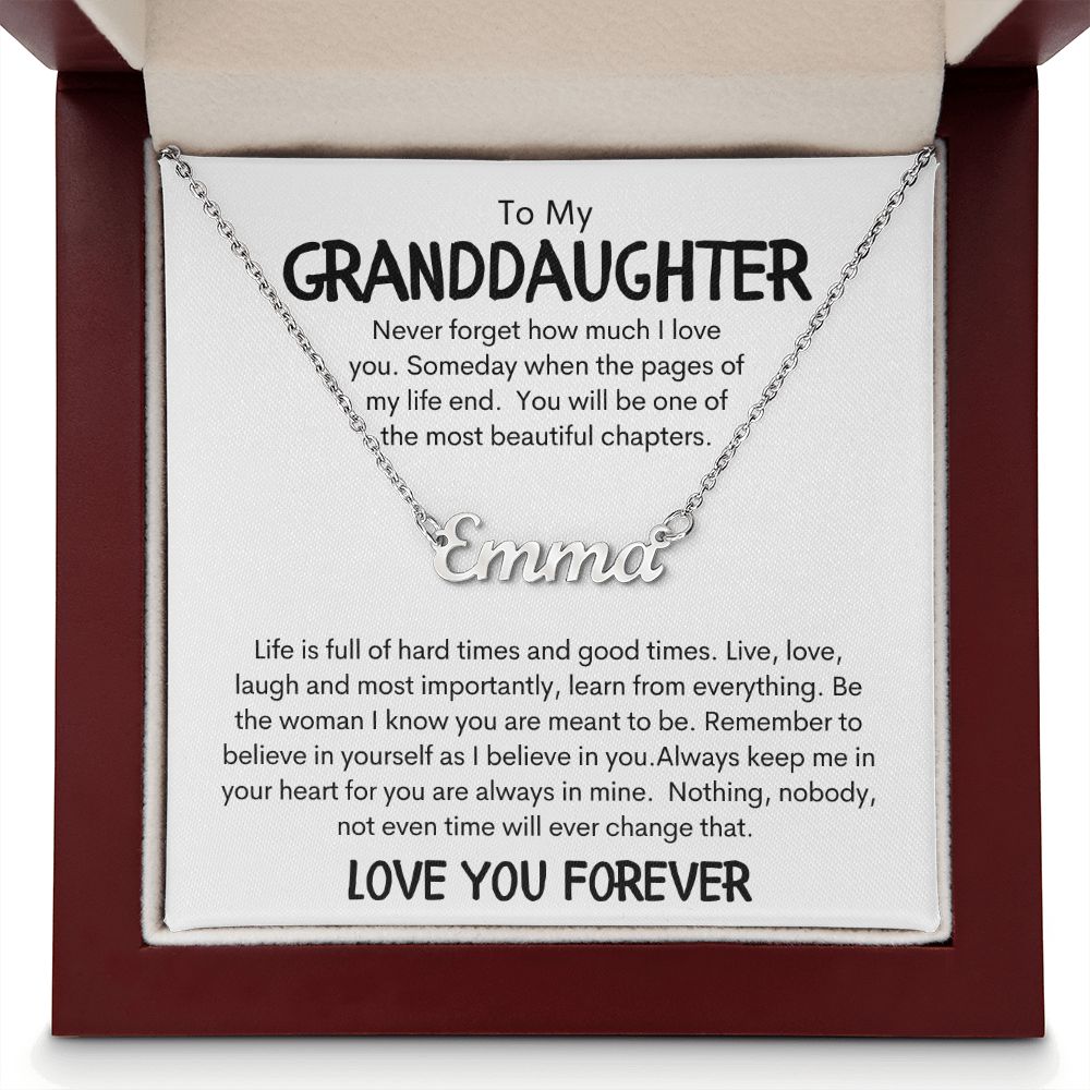 To My Granddaughter Personalized Name Necklace