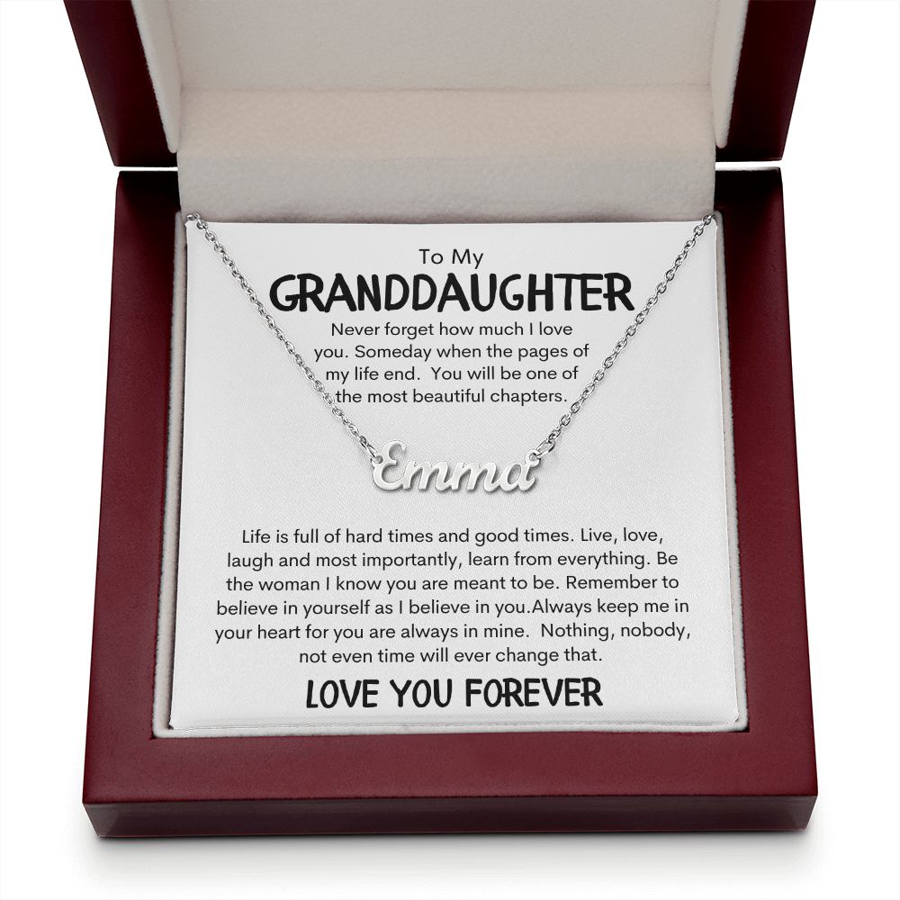 To My Granddaughter Personalized Name Necklace