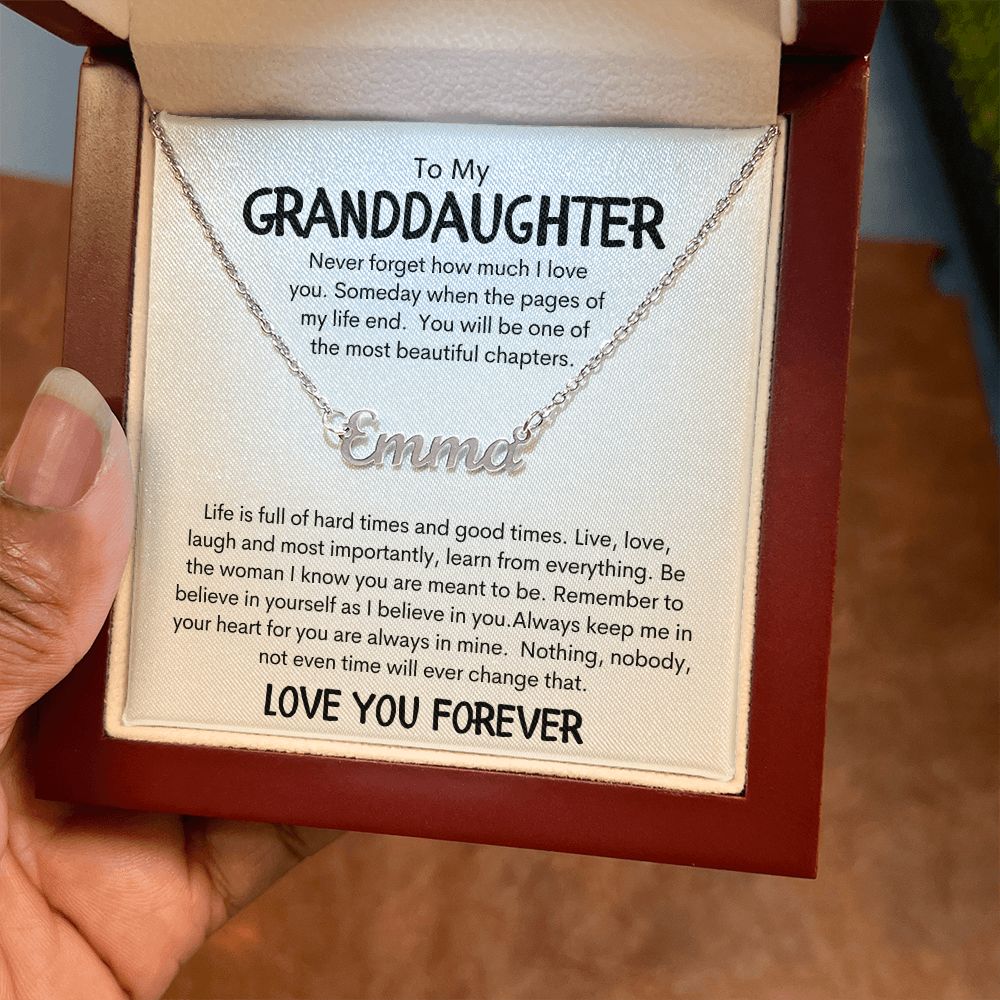 To My Granddaughter Personalized Name Necklace