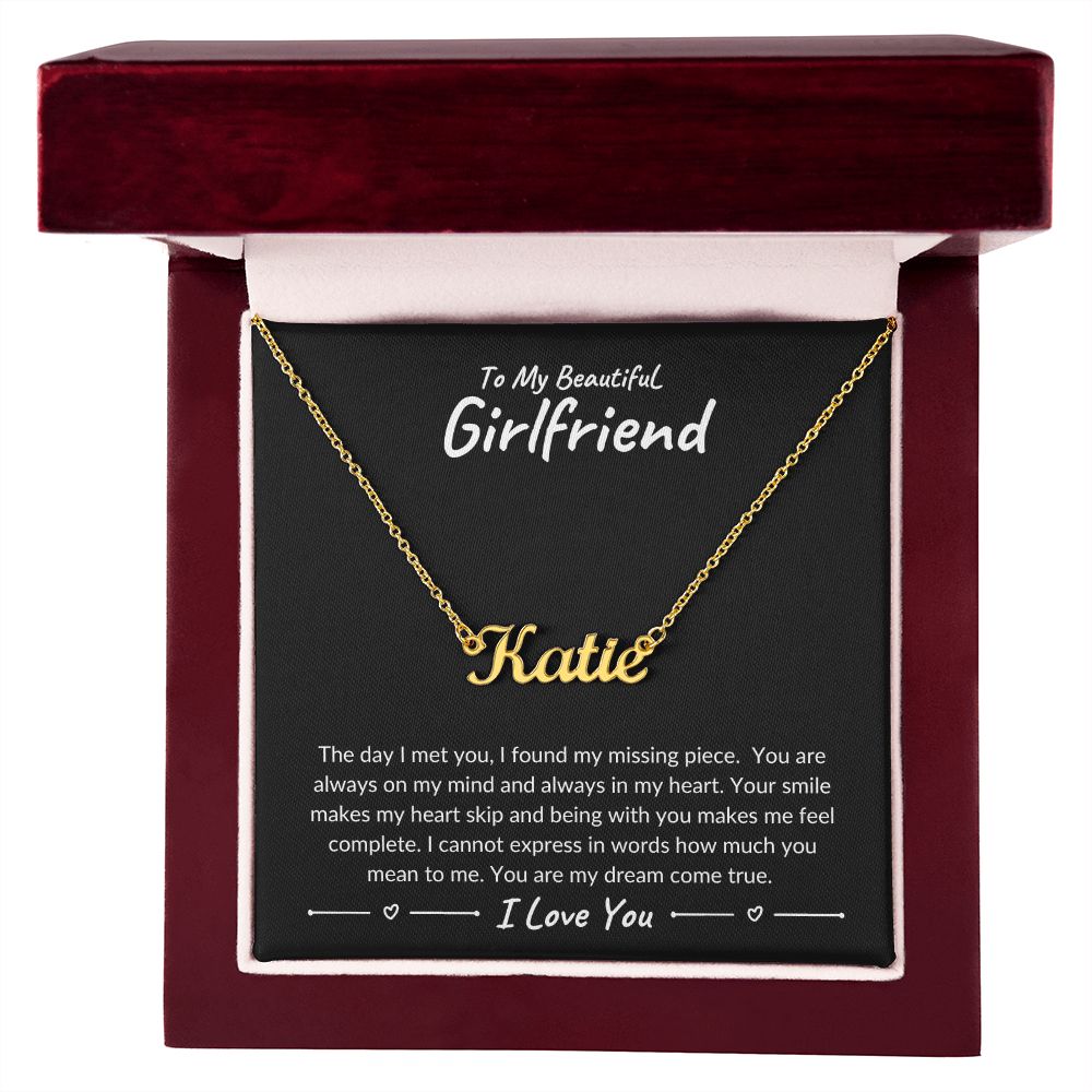 My Beautiful Girlfriend Personalized Name Necklace