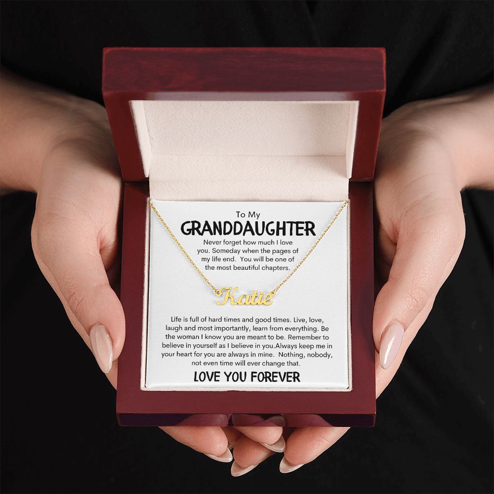 To My Granddaughter Personalized Name Necklace