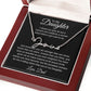 To My Daughter, Love Dad Signature Style Name Necklace