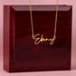 To My Daughter, Love Dad Signature Style Name Necklace