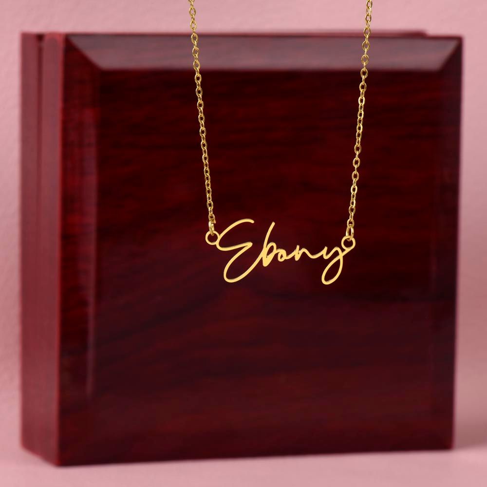 To My Daughter, Love Dad Signature Style Name Necklace