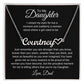 To My Daughter Love Dad Heart Name Necklace