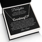 To My Daughter Love Dad Heart Name Necklace
