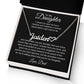 To My Daughter Love Dad Heart Name Necklace