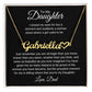 To My Daughter Love Dad Heart Name Necklace