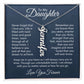 To My Daughter Personalized Vertical Name Necklace