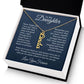 To My Daughter Personalized Vertical Name Necklace