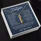 To My Daughter Personalized Vertical Name Necklace