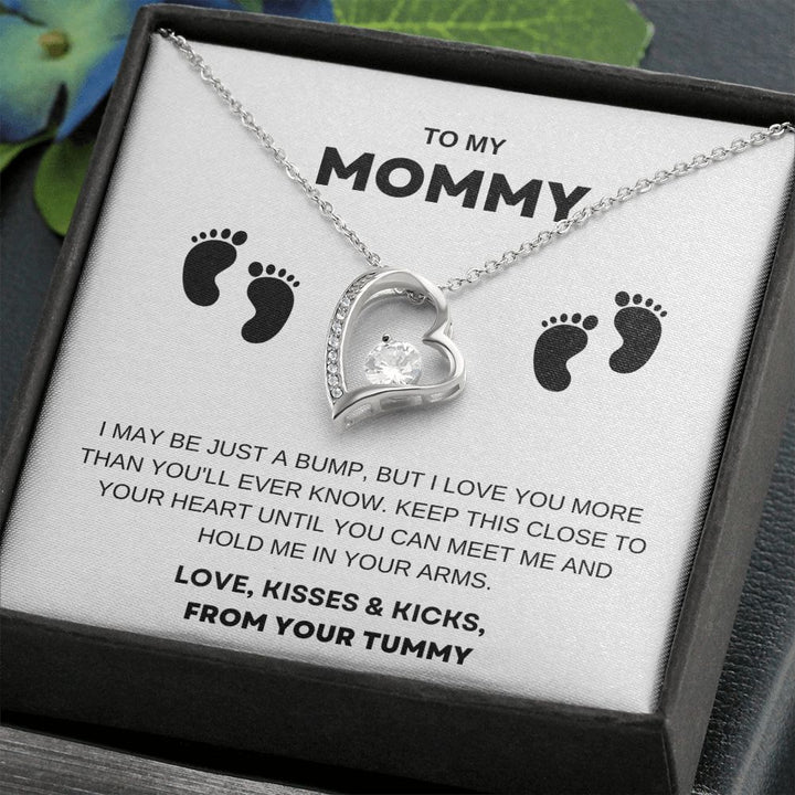 Best Heartfelt Gift for Mom to be - Baby Feet Heart Pure Silver Neckla –  Fabunora