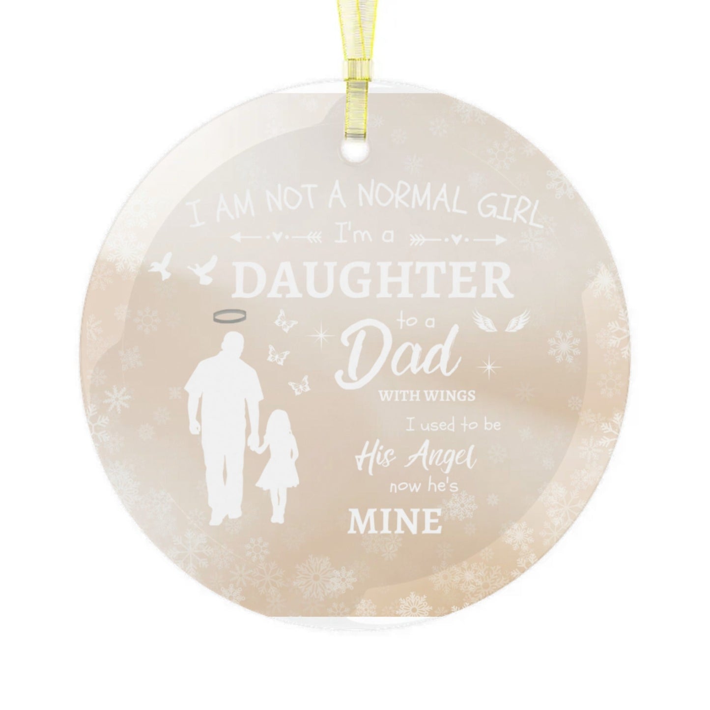 Personalized I Am Not A Normal Girl 3 Glass Ornament